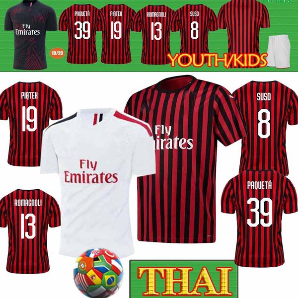 Thai 18 19 20 Soccer Jersey AC Milan 2019 2020 PIATEK Football Shirt 8 SUSO 2 CALABRIA CUTRONE Men Kids Kits Football Jerseys
Thai 18 19 20 Soccer Jersey AC Milan 2019 2020 PIATEK Football Shirt 8 SUSO 2 CALABRIA CUTRONE Men Kids Kits Football Jerseys