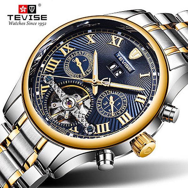 brand tevise mens automatico masculino automatic men watch tourbillon mechanical watch sport military clock, Slivery;brown
brand tevise mens automatico masculino automatic men watch tourbillon mechanical watch sport military clock, Slivery;brown