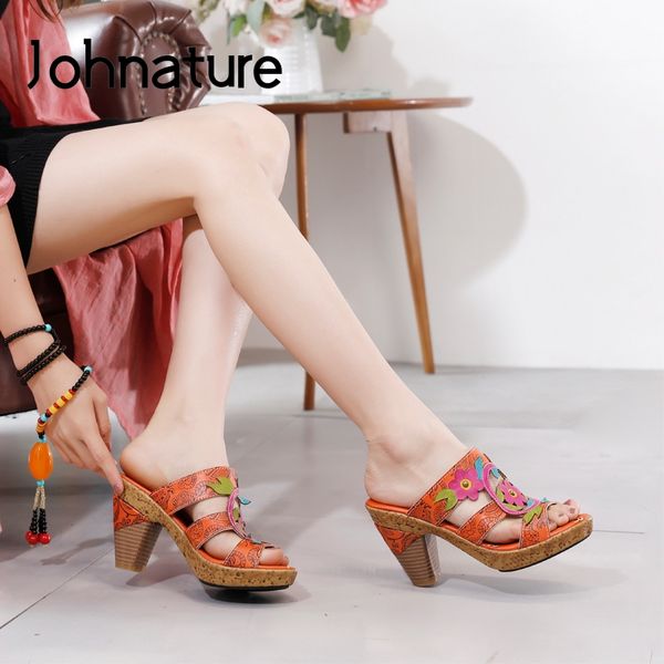 johnature women shoes hand-painted ladies slippers super high heels genuine leather slides sewing outside 2020 new lady sandals, Black
johnature women shoes hand-painted ladies slippers super high heels genuine leather slides sewing outside 2020 new lady sandals, Black