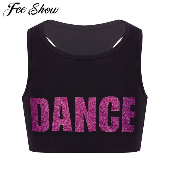 kids girls sleeveless shiny letters dance printed crop sports bra for dance stage performance workout gymnastic t-shirts, Blue
kids girls sleeveless shiny letters dance printed crop sports bra for dance stage performance workout gymnastic t-shirts, Blue