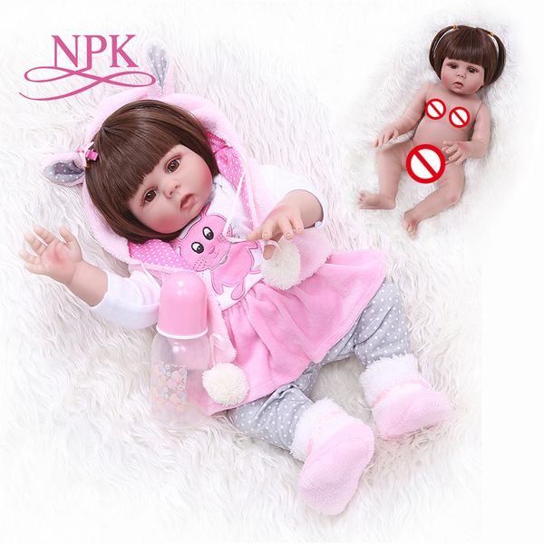 new straight hair 49cm bebe doll reborn toddler girl in pink rabbit dress full body soft silicone realistic baby bath toy t200209
new straight hair 49cm bebe doll reborn toddler girl in pink rabbit dress full body soft silicone realistic baby bath toy t200209