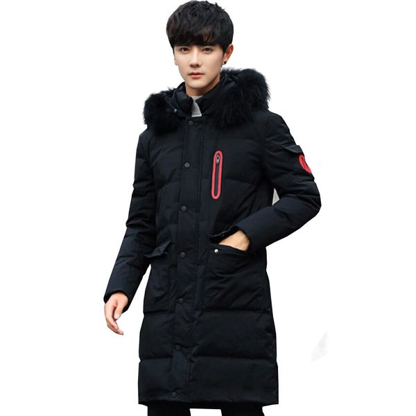 men casual slim fit brand clothing coats 2019 winter male fashion fur collar hooded thicken warm coats 90% duck down jacket 3xl, Black
men casual slim fit brand clothing coats 2019 winter male fashion fur collar hooded thicken warm coats 90% duck down jacket 3xl, Black