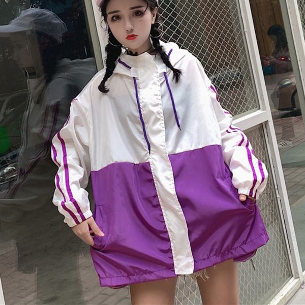 basic jackets women zipper pockets casual long sleeves coats oversize female autumn hooded jacket two tone windbreaker jacket, Black;brown
basic jackets women zipper pockets casual long sleeves coats oversize female autumn hooded jacket two tone windbreaker jacket, Black;brown