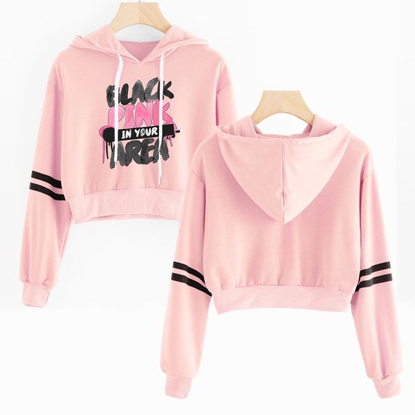 2019 new fashion women harajuku kawaii cropped hoodie kpop blackpink sweatshirt pullovers female crop hooded striped clothes, Black
2019 new fashion women harajuku kawaii cropped hoodie kpop blackpink sweatshirt pullovers female crop hooded striped clothes, Black