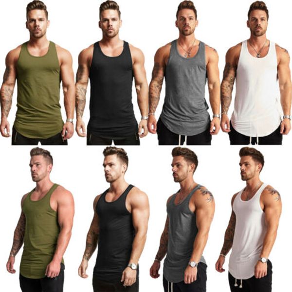 new fashion men' summer cotton solid muscle sleeveless tank bodybuilding sport fit vest tank 3g01, White;black
new fashion men' summer cotton solid muscle sleeveless tank bodybuilding sport fit vest tank 3g01, White;black