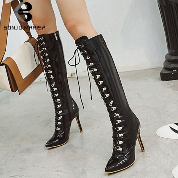 bonjomarisa new fashion plus size 33-48 brand pointed toe ladies high heels shoes woman party evening knee high boots women, Black
bonjomarisa new fashion plus size 33-48 brand pointed toe ladies high heels shoes woman party evening knee high boots women, Black