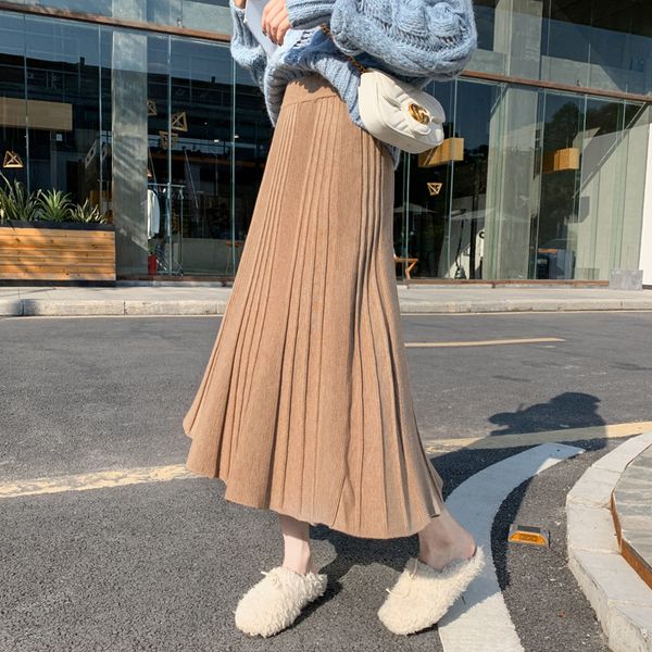 black/khaki/green/beige long pleated knitted skirt women winter fashion high waist thicken warm knitwear korean female knitting
black/khaki/green/beige long pleated knitted skirt women winter fashion high waist thicken warm knitwear korean female knitting