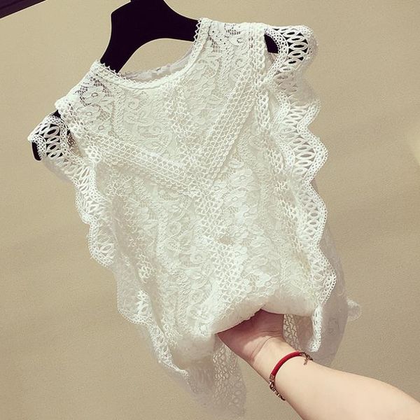 sleeveless blouse women summer fashion 2019 new style lace hollow chiffon lace shirt, White
sleeveless blouse women summer fashion 2019 new style lace hollow chiffon lace shirt, White