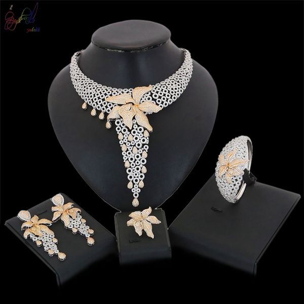 yulaili luxury american cubic zirconia african flower crystal pendant necklace earrings nigeria wedding bridal jewelry sets ing, Black
yulaili luxury american cubic zirconia african flower crystal pendant necklace earrings nigeria wedding bridal jewelry sets ing, Black