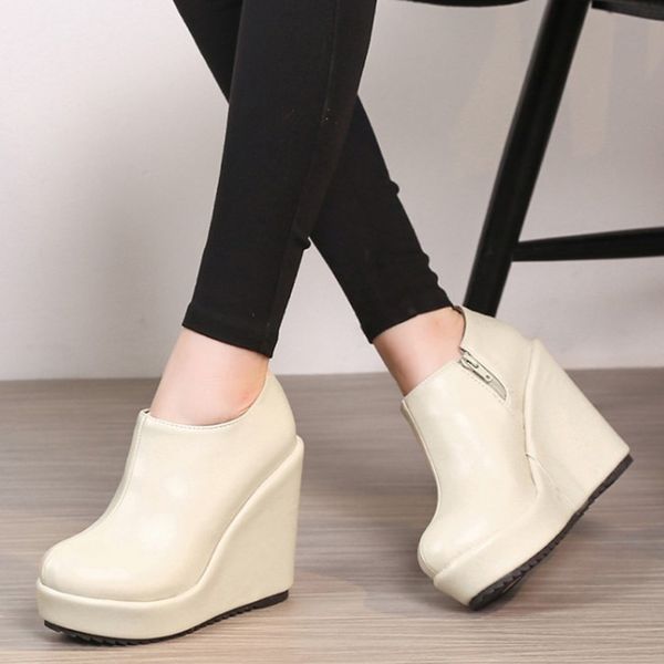 plus size wedge single shoes for women thick platform warm high heel dress shoes zipper solid platform party woman 2020, Black
plus size wedge single shoes for women thick platform warm high heel dress shoes zipper solid platform party woman 2020, Black