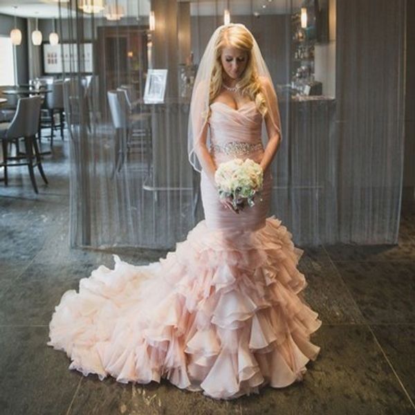 elegant pink mermaid organza wedding dresses sweetheart trumpet train tiered ruffles country wedding dress vintage lace up vestido de novia, White
elegant pink mermaid organza wedding dresses sweetheart trumpet train tiered ruffles country wedding dress vintage lace up vestido de novia, White