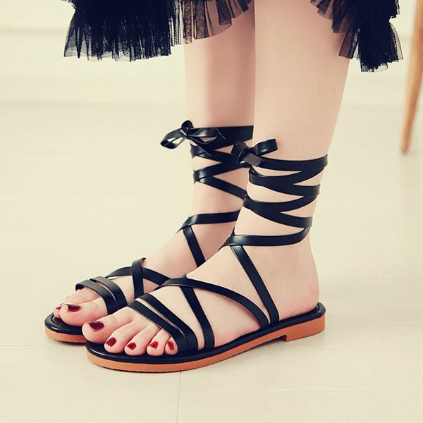 sarairis chic pu leather summer gladiator women's casual shoes plus size 50 leisure beach vacation shoes woman sandals, Black
sarairis chic pu leather summer gladiator women's casual shoes plus size 50 leisure beach vacation shoes woman sandals, Black