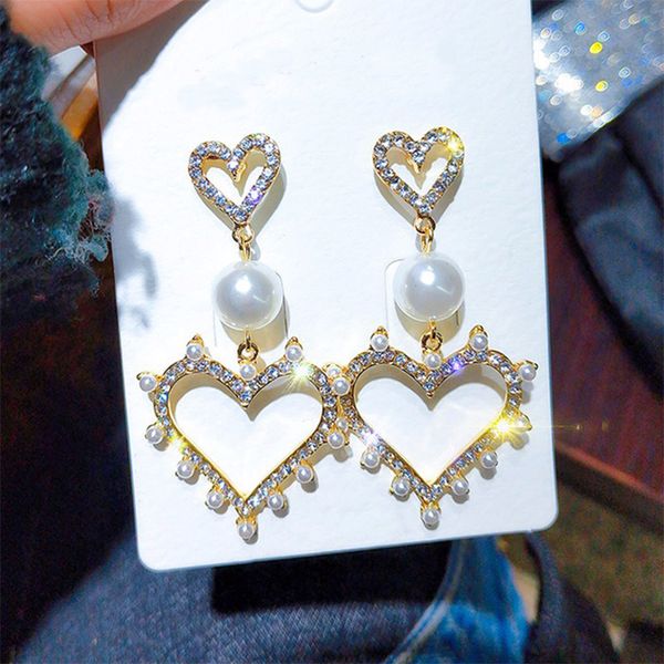 new arrival metal classic geometric women dangle earrings korean crystal earrings temperament long pearl fairy jewelry, Silver
new arrival metal classic geometric women dangle earrings korean crystal earrings temperament long pearl fairy jewelry, Silver