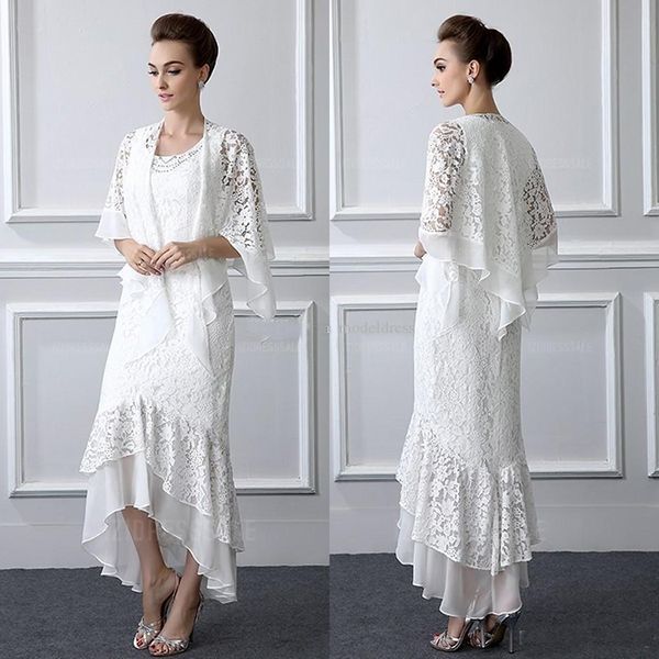 2019 Two Pieces Lace Mother Of The Bride Dresses With Coat Jewel High Low Women Prom Party Gowns Wedding Guest Gowns Custom Made
2019 Two Pieces Lace Mother Of The Bride Dresses With Coat Jewel High Low Women Prom Party Gowns Wedding Guest Gowns Custom Made