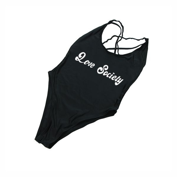 love society back cross swimming suit in europe and america with alphabet printed connected swimming suit bikini swimming suit, White;black
love society back cross swimming suit in europe and america with alphabet printed connected swimming suit bikini swimming suit, White;black