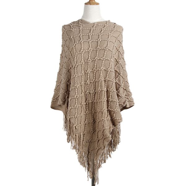 ye2019 v neck solid color tassel women knit cloak elegant autumn winter warm pullovers female ponchos sweater vr1155, Black
ye2019 v neck solid color tassel women knit cloak elegant autumn winter warm pullovers female ponchos sweater vr1155, Black