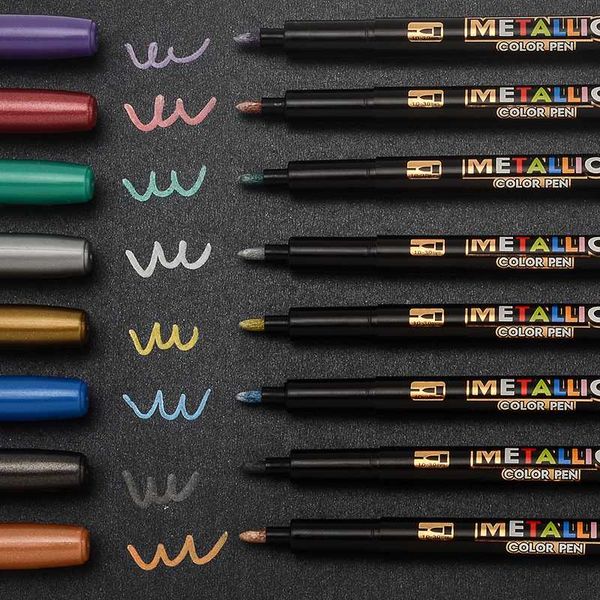 8 colors metallic marker water paint marker brush pen permanent drawing diy p glass paper color drawing gift
8 colors metallic marker water paint marker brush pen permanent drawing diy p glass paper color drawing gift