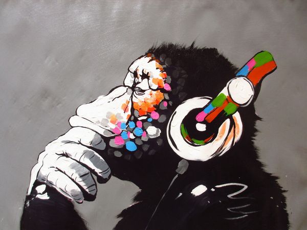 бэнкси street art dj обезьяну шимпанзе обезьяну картина home decor расписанную hd печать картина маслом на холсте wall art canvas картинки 2
бэнкси street art dj обезьяну шимпанзе обезьяну картина home decor расписанную hd печать картина маслом на холсте wall art canvas картинки 2