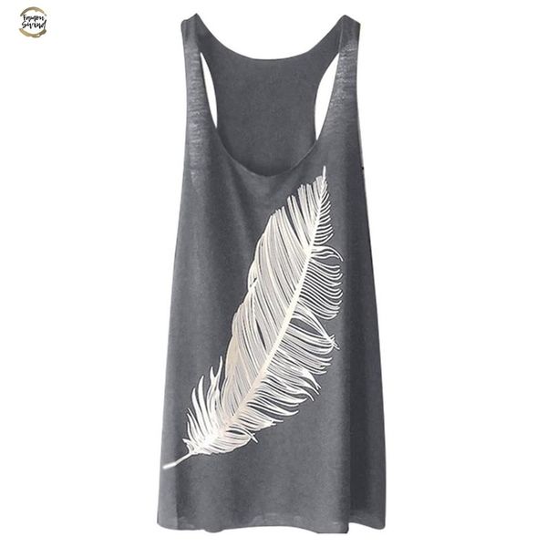 woman clothes plus size feather print casual summer women vest o-neck sleeveless tank drop shipping, White
woman clothes plus size feather print casual summer women vest o-neck sleeveless tank drop shipping, White