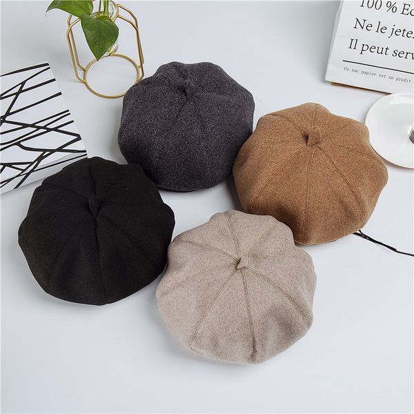 france style vintage beret hat women autumn winter wild wool hat retro british octagon casual solid adults female cap, Blue;gray
france style vintage beret hat women autumn winter wild wool hat retro british octagon casual solid adults female cap, Blue;gray