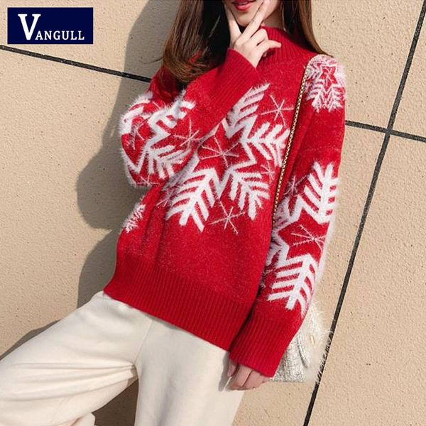 vangull red christmas sweaters snowflake xmas patterned half-turtleneck knitted pullover women long sleeve winter warm jumper, White;black
vangull red christmas sweaters snowflake xmas patterned half-turtleneck knitted pullover women long sleeve winter warm jumper, White;black