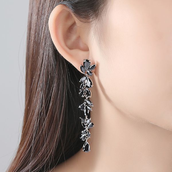 bilincolor fashion trendy cute cubic zirconia branch wedding bridal long black drop earring for women, Golden
bilincolor fashion trendy cute cubic zirconia branch wedding bridal long black drop earring for women, Golden