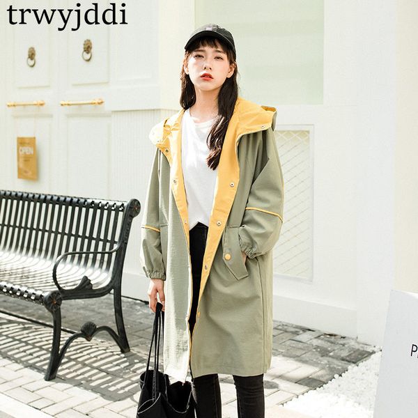 fashion korean windbreaker female long coat women spring autumn 2019 new contrast color stitching chic trench coat n374, Tan;black
fashion korean windbreaker female long coat women spring autumn 2019 new contrast color stitching chic trench coat n374, Tan;black