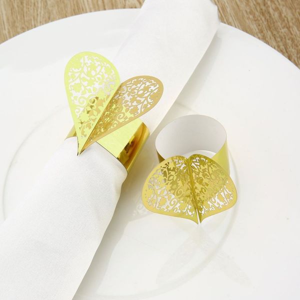 50pcs creative heart shape laser cut paper napkin ring for wedding party dinner table decoration napkin buckle
50pcs creative heart shape laser cut paper napkin ring for wedding party dinner table decoration napkin buckle