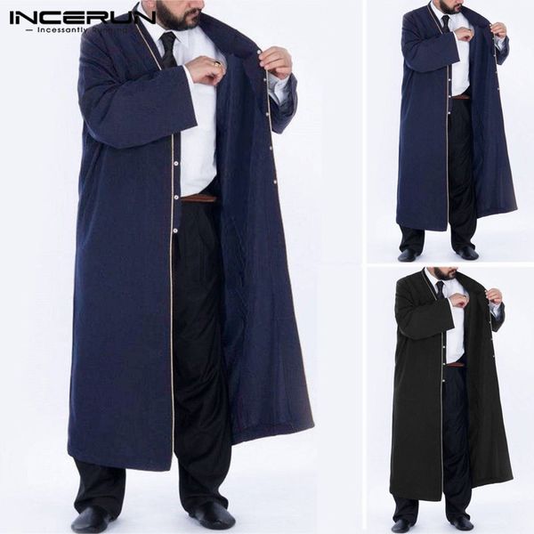incerun 2019 men trench muslim long cardigan solid color long sleeve fashion big v-neck warm casual loose trench, Tan;black
incerun 2019 men trench muslim long cardigan solid color long sleeve fashion big v-neck warm casual loose trench, Tan;black