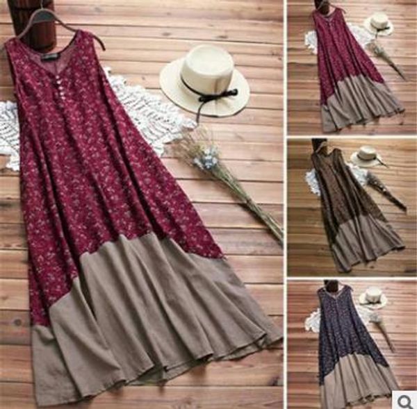 dress plus size women vintage patchwork casual loose boho long plus size dress slim soft touch dresses summer, Black;gray
dress plus size women vintage patchwork casual loose boho long plus size dress slim soft touch dresses summer, Black;gray
