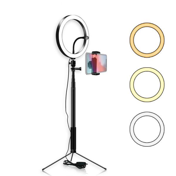ring light 16/20/26cm pgraphy led selfie lighting dimmable for makeup video live studio with total 180cm tripod & usb plug
ring light 16/20/26cm pgraphy led selfie lighting dimmable for makeup video live studio with total 180cm tripod & usb plug