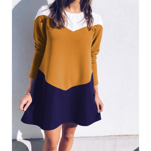2018 winter color patchwork sweater dress women o neck long sleeve thick knit mini dress bodycon female slim girl short, Black;gray
2018 winter color patchwork sweater dress women o neck long sleeve thick knit mini dress bodycon female slim girl short, Black;gray