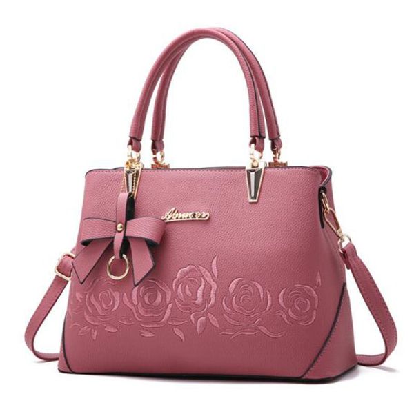 women handbag pu leather lady handle shoulder bag large rose embroidery capacity bags f392
women handbag pu leather lady handle shoulder bag large rose embroidery capacity bags f392