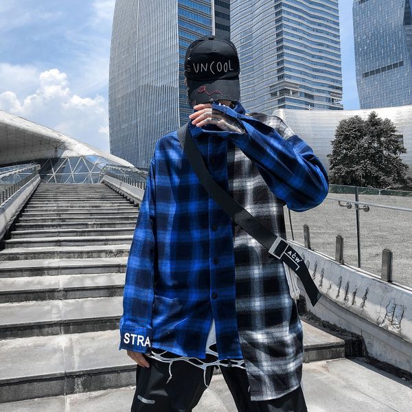 men new autumn hip hop loose shirts mens 2019 harajuku long sleeve male turn-down collar shirt clothing autumn, White;black
men new autumn hip hop loose shirts mens 2019 harajuku long sleeve male turn-down collar shirt clothing autumn, White;black