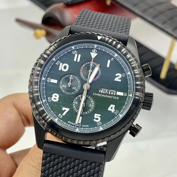 special style aviator 8 calendar quartz chronometer mens watches pilot watch green dial day date arabic number black steel case wristwatches, Slivery;brown
special style aviator 8 calendar quartz chronometer mens watches pilot watch green dial day date arabic number black steel case wristwatches, Slivery;brown