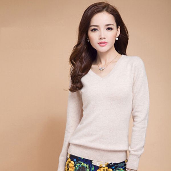 sweater v neck women fashion autumn cashmere solid slim pullovers coat female blouse knit sweater, White;black
sweater v neck women fashion autumn cashmere solid slim pullovers coat female blouse knit sweater, White;black