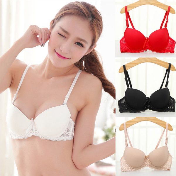 womens push up lace bra brassiere underwire padded lingerie underwear a b cup, Red;black
womens push up lace bra brassiere underwire padded lingerie underwear a b cup, Red;black