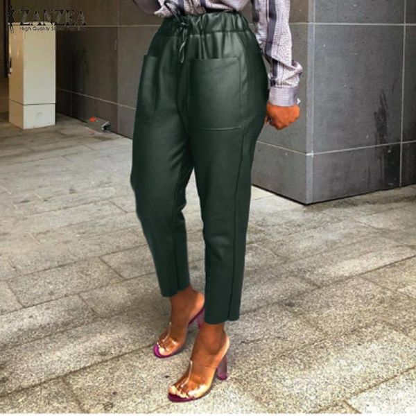 oversized women's pu leather trousers zanzea stylish autumn pants casual elastic waist long pantalon palazzo female solid turnip, Black;white
oversized women's pu leather trousers zanzea stylish autumn pants casual elastic waist long pantalon palazzo female solid turnip, Black;white