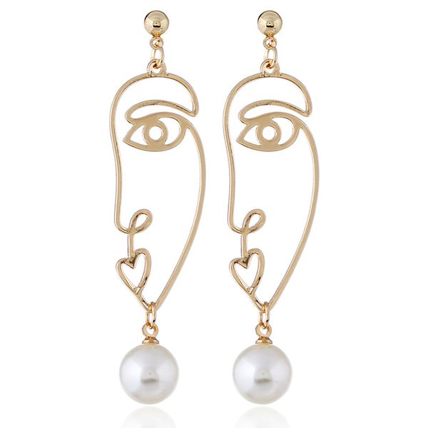 korean net red asymmetrical hollow face earrings cold wind personality trend, Golden
korean net red asymmetrical hollow face earrings cold wind personality trend, Golden