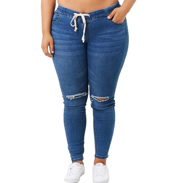 женщины моды jogger брюки кулиской упругие waisted рваные джинсы твердые дамы плюс размер повседневные джинсовые брюки тонкий гетры trouse, Blue
женщины моды jogger брюки кулиской упругие waisted рваные джинсы твердые дамы плюс размер повседневные джинсовые брюки тонкий гетры trouse, Blue