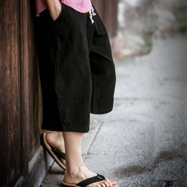 wide-legged bloomers chinese style flaxen baggy 2020 pants men pants men's wide crotch harem loose large cropped trousers, Black
wide-legged bloomers chinese style flaxen baggy 2020 pants men pants men's wide crotch harem loose large cropped trousers, Black