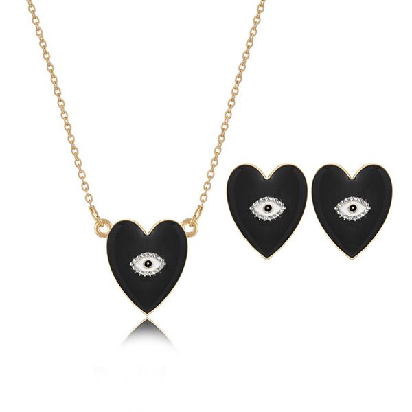 diezi korean style 3 colors bridal heart eyes jewelry sets for women wedding pink black white necklace earrings party jewelry, Silver
diezi korean style 3 colors bridal heart eyes jewelry sets for women wedding pink black white necklace earrings party jewelry, Silver