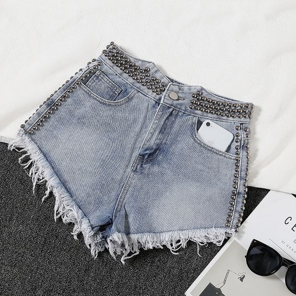 beaded denim shorts female plus size vintage women jeans shorts tassel denim shorts wash jeans, Blue
beaded denim shorts female plus size vintage women jeans shorts tassel denim shorts wash jeans, Blue
