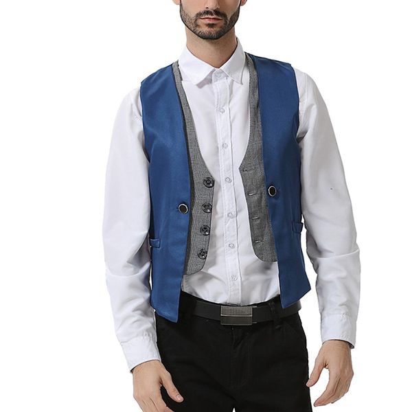 men's business casual slim vests fashion men solid color single buttons vests fit male suit for men spring autumn vest, Black;white
men's business casual slim vests fashion men solid color single buttons vests fit male suit for men spring autumn vest, Black;white