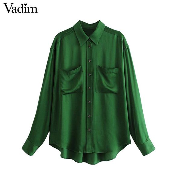 vadim women basic green blouse pocket decorate long sleeve pleated shirt office wear cozy casual blusas mujer lb515, White
vadim women basic green blouse pocket decorate long sleeve pleated shirt office wear cozy casual blusas mujer lb515, White