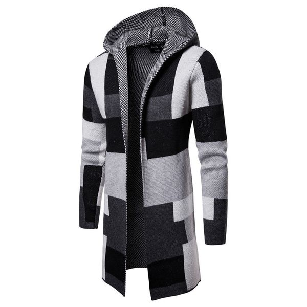 male clothing sweaters contrast sleeve cardigan fashion long sweaters fashion- designer color mens hooded qeexk, Black 
male clothing sweaters contrast sleeve cardigan fashion long sweaters fashion- designer color mens hooded qeexk, Black