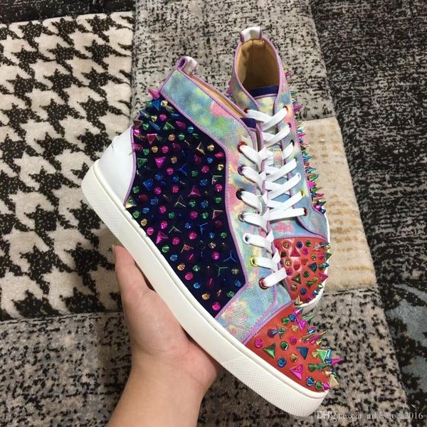 pik pik colorful rivets red bottom sneakers shoes men spikes sneaker luxurious women genuine leather studs shoes leisure party dress wedding, Black
pik pik colorful rivets red bottom sneakers shoes men spikes sneaker luxurious women genuine leather studs shoes leisure party dress wedding, Black
