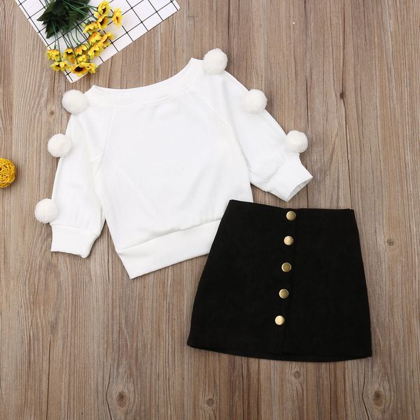 1-6y autumn winter long sleeve ball knitting sweater a-line button skirt 2pcs outfits fashion children girls clothes set y200525, White
1-6y autumn winter long sleeve ball knitting sweater a-line button skirt 2pcs outfits fashion children girls clothes set y200525, White