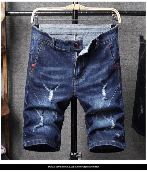 spring / summer 2020 new men's stretch denim 5 points pants holes beggars self-cultivation trend personality wear shorts, Blue
spring / summer 2020 new men's stretch denim 5 points pants holes beggars self-cultivation trend personality wear shorts, Blue