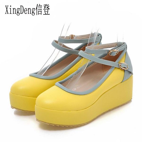 ladies lolita fashion round toe cross strap casual shoes plus size 33-43 women ankle buckle strap flat platform wedge shoes, Black
ladies lolita fashion round toe cross strap casual shoes plus size 33-43 women ankle buckle strap flat platform wedge shoes, Black